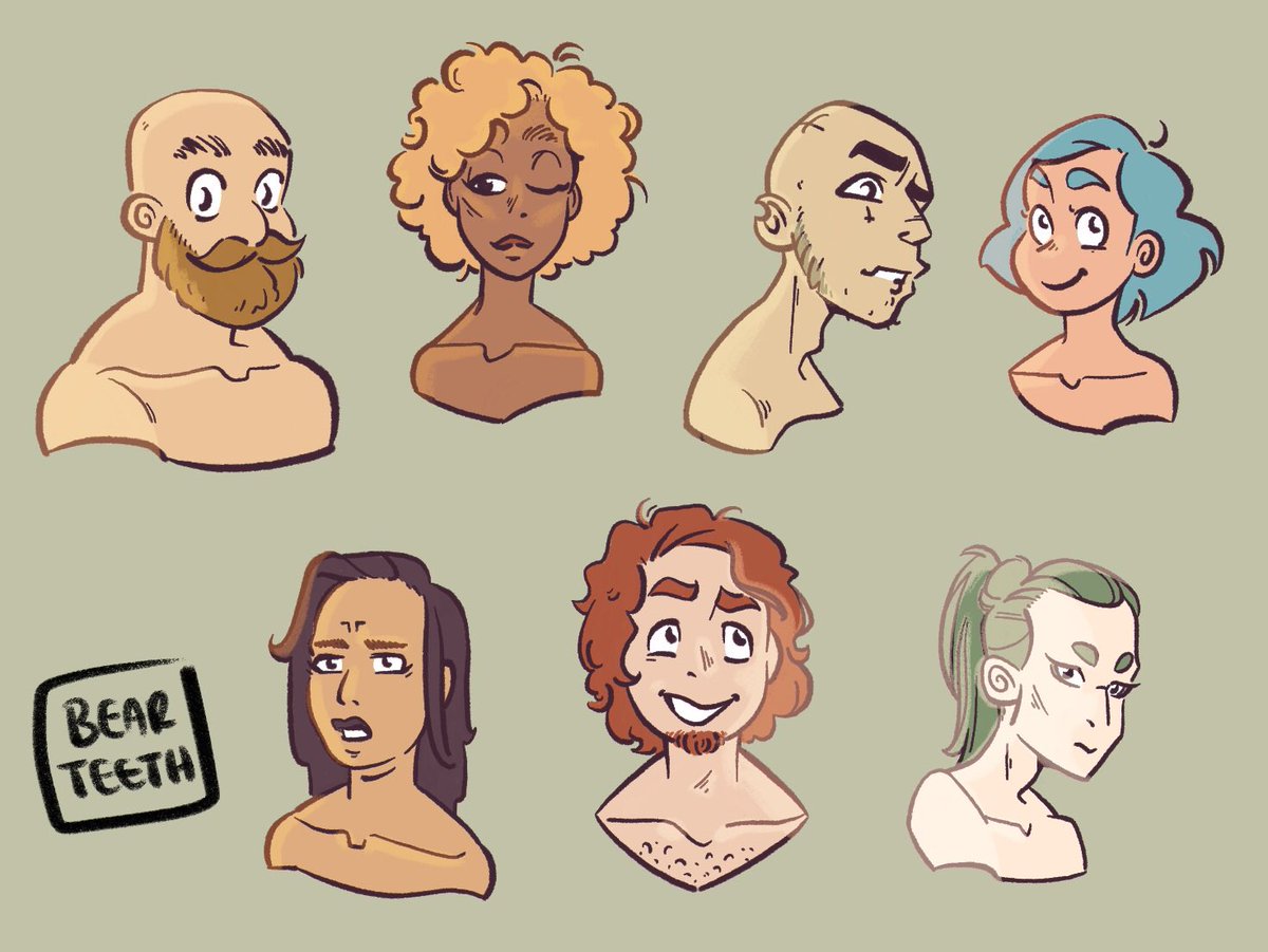 BearteethDraws's tweet photo. Just some faces 😌 https://t.co/4U2M97ZRTC