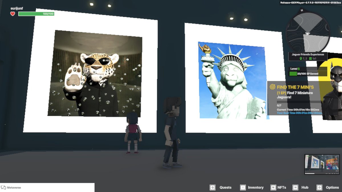 MichelleBurkar7's tweet photo. @TheSandboxGame @jagfriends_nft I just finished my quest on 
@jagfriends_nft
 experience on the #sandboxalphaS3 for a chance to win a Season 3 Alpha Pass! Here I am in Legendaries Room, check out my screenshot!

#jaguarfriends https://t.co/rAldNkSt5Q