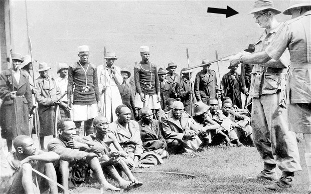 docmartin2mc's tweet photo. Disappointed to be presented with the evidence today, thanks to @jacobyildirimm, that I was personally involved in the brutal repression of the Mau Mau rebellion against British rule in Kenya. Exhibit A - a photo catching me in the act. https://t.co/PgFhWS2LMH