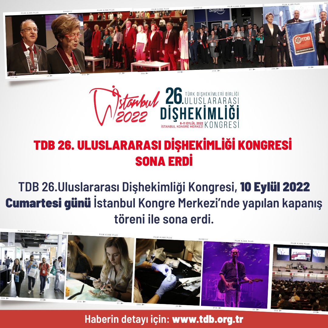 TDB_TDA's tweet photo. TDB 26.ULUSLARARASI DİŞHEKİMLİĞİ KONGRESİ SONA ERDİ
Habein detayı için: https://t.co/fYIrndHTWe
#türkdişhekimleribirliği #tdbkongreleri #tdb26udk #tdbuluslararasıdişhekimliğikongresi #expodental #expodental22 #expodental2022 #MSS #MeslekSorunlarıSempozyumu #NDACP #KÜDBİP https://t.co/7WQFYKEbwu