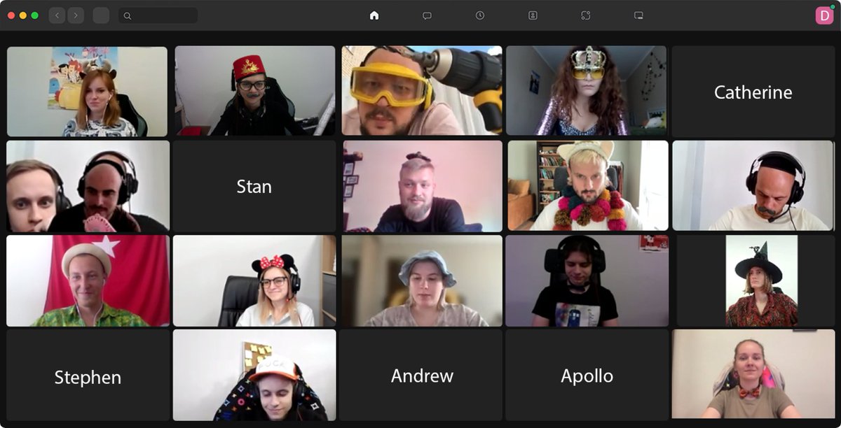 DonutPunks's tweet photo. That #awkward moment, when they ask to turn on the cameras during a #Zoom meeting and catch everyone off-guard. π€ͺ
#DonutLab #donutlabinc #dreamteam #officevibes #gamedev https://t.co/BfRG17Abko