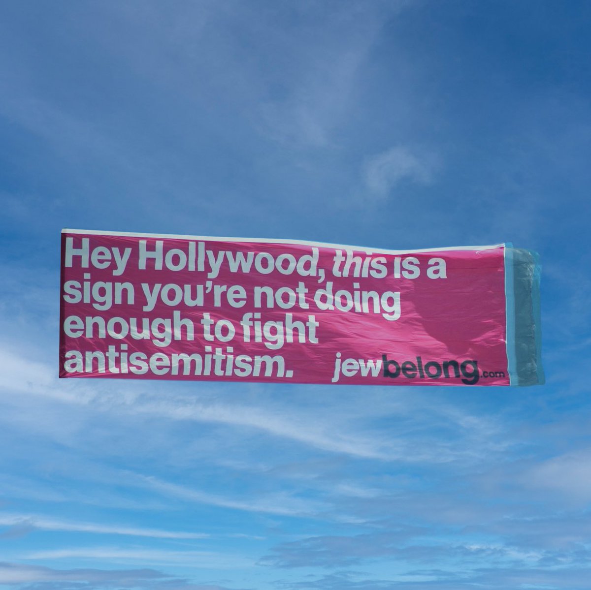 JewBelong is taking to the skies tonight above the Emmy red carpet to challenge Hollywood Studios to fight antisemitism! #JewBelong #endantisemitism #Jewish