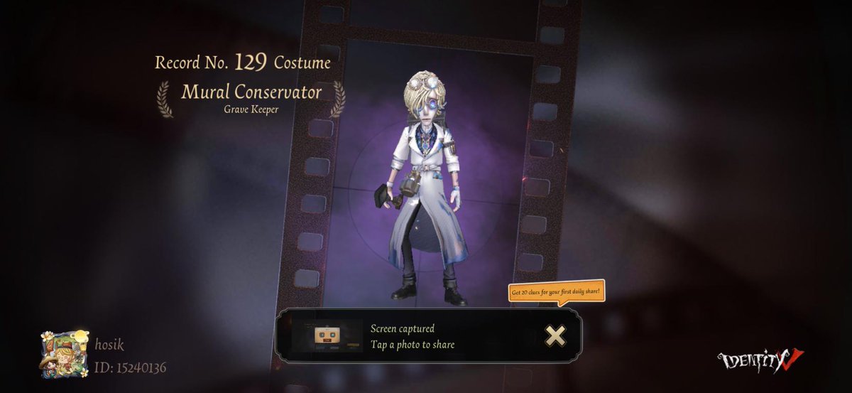 hosc0s's tweet photo. I'm playing Identity V. Fancy a game? https://t.co/nmQUB1hp5D