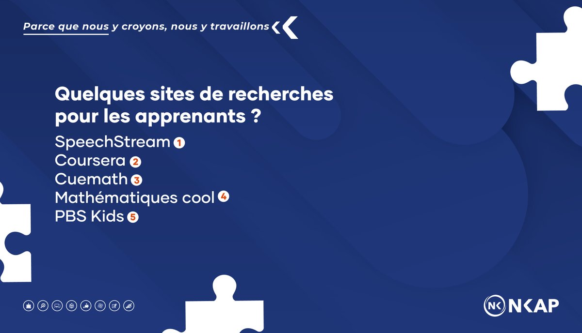 nkapsarl's tweet photo. 🤓 Chers apprenants
🧏 Sachez que #Internet c'est aussi pour étudier. Voici quelques exemple de plate forme d'#apprentissage pour vous. Sachez en tirer le meilleur 👌
🏃🏽 Contactez nous ici 👇 :
🤳 https://t.co/IcwDP5yCdE
  
 #RentréeScolaire 
#entreprises  #Nkap 
 #apprentissage https://t.co/V8cZgqVle5
