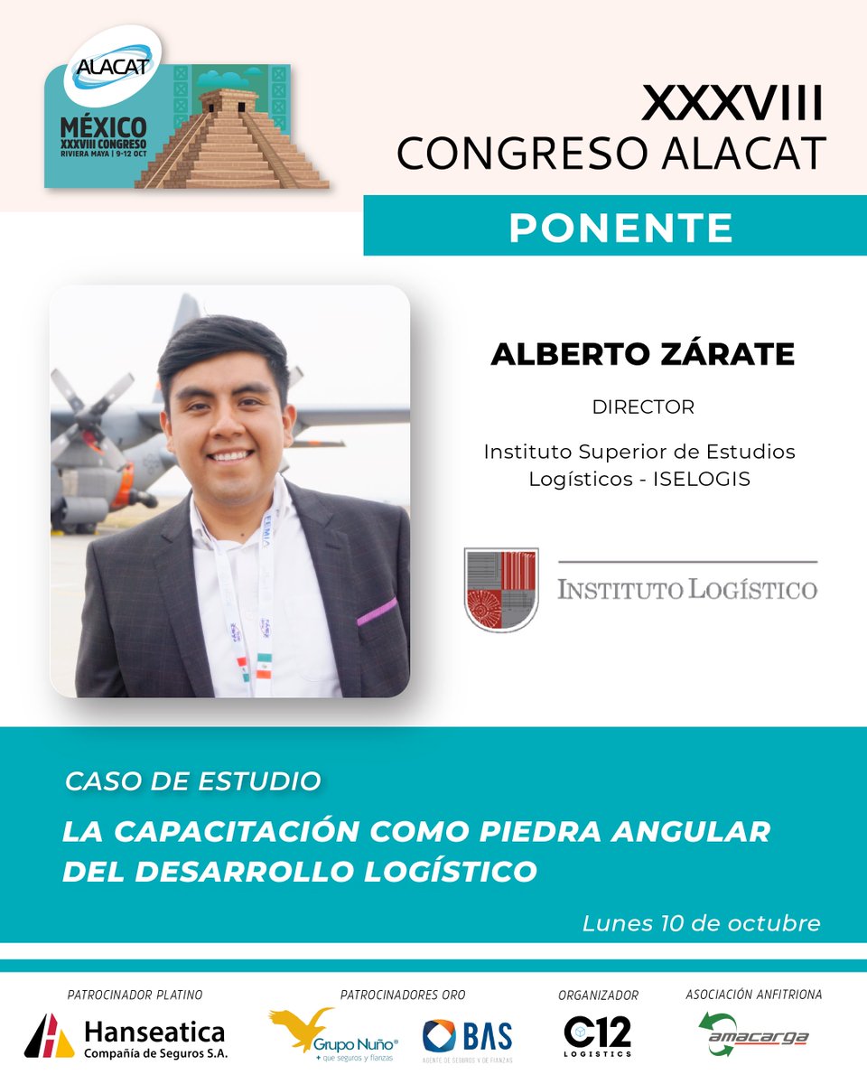 MUNDO_ALACAT's tweet photo. XXXVIII Congreso ALACAT
Caso de estudio: La capacitación como piedra angular del desarrollo logístico.
🔵 Alberto Zárate
Director del Instituto Superior de Estudios Logísticos #ISELOGIS
https://t.co/m5VEb3Ft5G https://t.co/io14J0PxcK