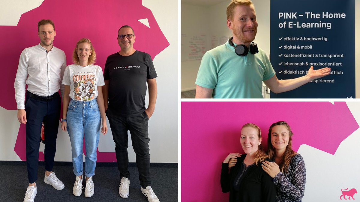 Pink_University's tweet photo. Say #hello to our #newcolleagues Kilian, Daniel, Maria, Tobias, Moritz, Cornelia, Angelique and Ronja 😀🤗

#Welcome to the #PINKTUM family and have a great start! We’re so glad to have you in the #team! 💪

#Discover our #jobopportunities here: https://t.co/23IR1wXvuI https://t.co/AQ3fJFErb4