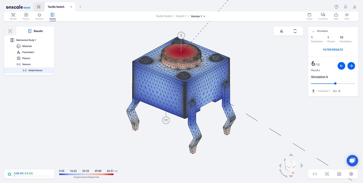 OnScaleInc's tweet photo. Looking for a step-by-step guide to completing a mechanical study? We've got you covered! Check out this tutorial on analyzing a tactile switch!

https://t.co/tdewqQdd1l

#Engineering #Startup #cloud #simulation #CAD #CAE #OnScale #Ansys #Onshape #skills #education #teacher https://t.co/y7r5H0CcIn