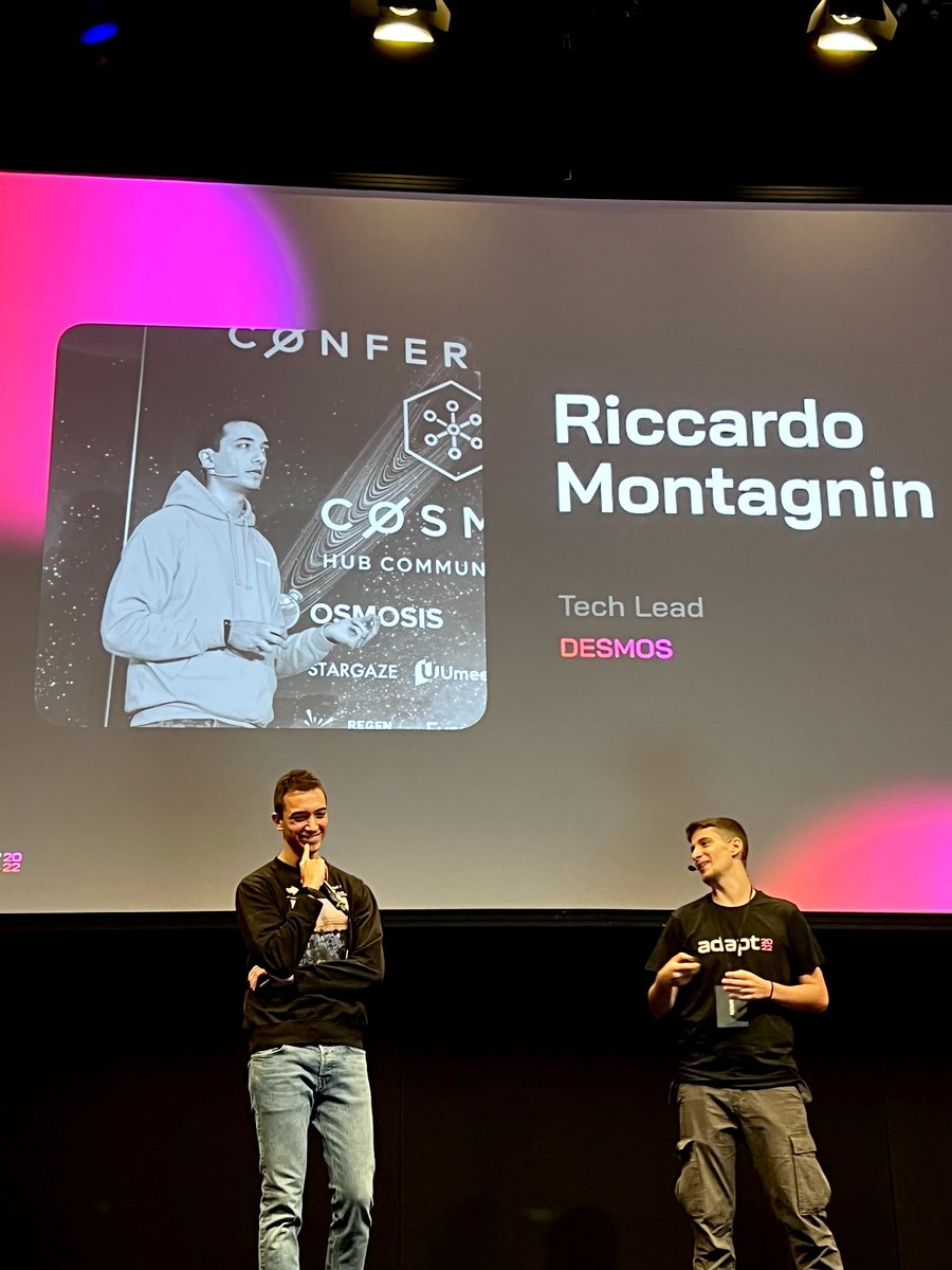 DesmosNetwork's tweet photo. Incredible speech from @DesmosNetwork Tech Lead @ricmontagnin at #adapt2022 on the problems that #decentralized social networks can solve.
It takes aware users to create a new generation of social networks.

"Knowledge is power, data is money." https://t.co/ANMHtvdafQ