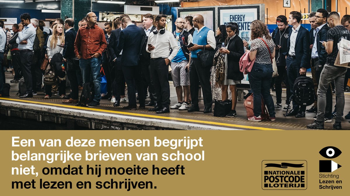 In Nederland hebben 2,5 miljoen mensen moeite met lezen en schrijven. Mensen van wie je het niet direct verwacht en aan wie je het ook niet altijd kunt zien. Kijk hier waar je op kan letten 👉 lezenenschrijven.nl/herken-de-sign…

#WeekVanLezenEnSchrijven2022 
<a href="/PostcodeLoterij/">Postcode Loterij</a>