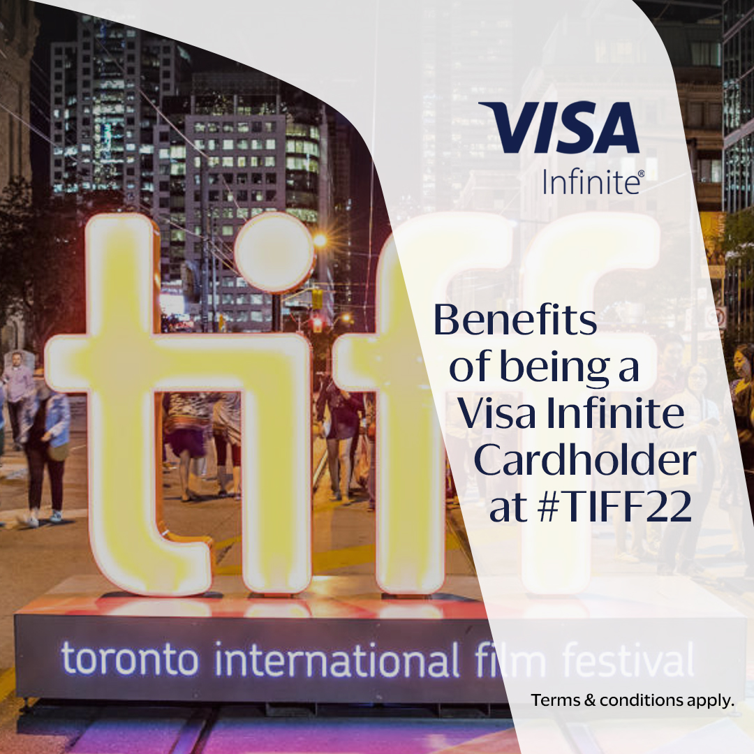 VisaCA's tweet photo. Get access to the Priority Line &amp; Lounge inside the Visa Screening Room at the Princess of Wales Theatre, if your card says Visa Infinite. Lounge is available on a first-come, first-served basis. #TIFF22 #VISATIFF 
More info: https://t.co/zLFPzYcEhw https://t.co/7fMi7AD1xz