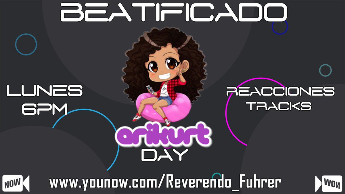 reverendofuhrer's tweet photo. ¡HOY A LAS 6PM!
Los espero en Beatificado con la música alrededor del mundo a través de @YouNowenEspanol 
Tendremos tracks, reacciones y #AriDay conoce los gustos musicales de Arikurt.
Charla, risas y más…

https://t.co/yS71mhWekw https://t.co/XRhAtcRbVW