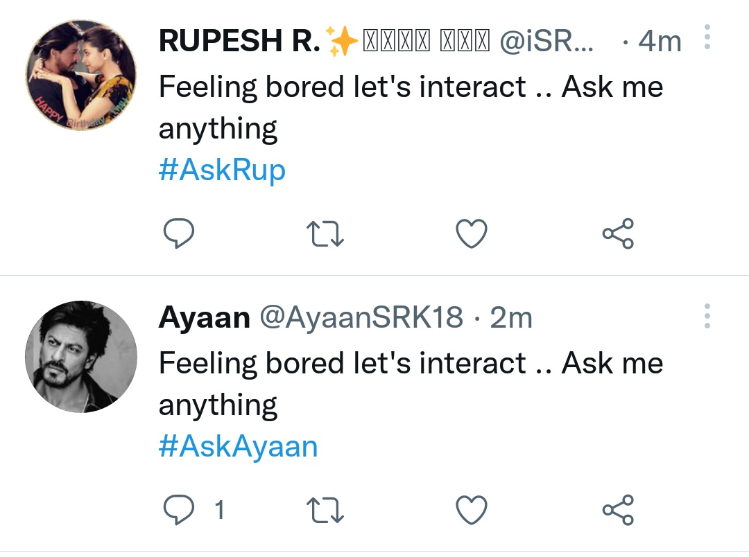 SRKYoddhaArmy's tweet photo. Feeling bored let's interact.. Ask me anything.
#AskV https://t.co/tkADYmnVNL