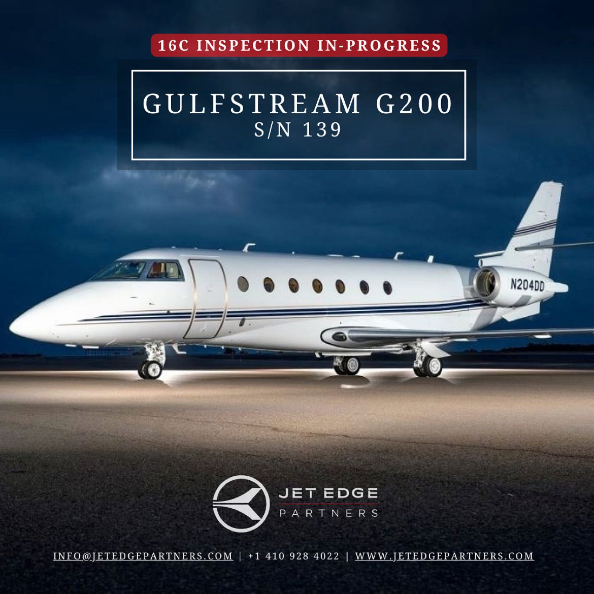 jetedgepartners's tweet photo. Available | Gulfstream G200

• Engines on ESP Gold
• APU on MSP
• U.S. Based &amp; Registered
• Low Total Time
• Operated FAR 91 &amp; FAR 135 Ready

Contact Jet Edge Partners for further details. 

#jetedgepartners #bizjet #bizav #aircraft #aviationsales #gulfstream https://t.co/OyMfTF9kfr