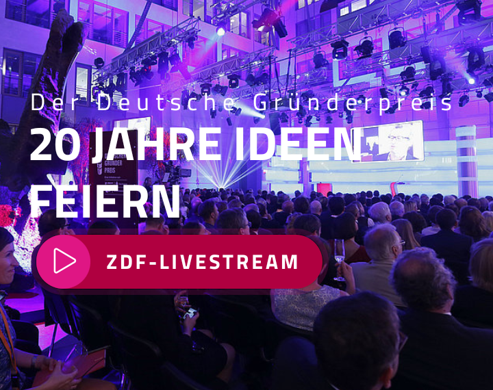 Gruenderpreis's tweet photo. Save the date! Morgen, ab 20.00 Uhr wird der Deutsche Gründerpreis zum 20. Mal aus dem ZDF-Hauptstadtstudio verliehen und direkt auf https://t.co/e1Lr13iMAx übertragen - Wir freuen uns auf Euch! #additivedrives #alephalpha #tracelessmaterials #appinio #osapiens #schüttflix https://t.co/WOIuRGWi8F
