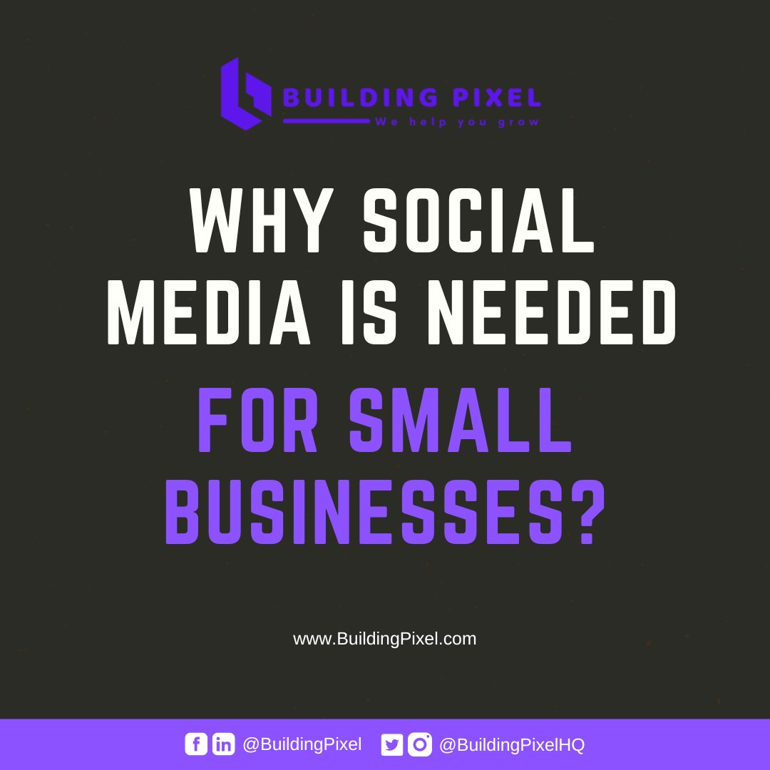 BuildingPixelhq's tweet photo. ๐๐ก๐ฒ ๐ฌ๐จ๐๐ข๐๐ฅ ๐ฆ๐๐๐ข๐ ๐ข๐ฌ ๐ง๐๐๐๐๐ ๐๐จ๐ซ ๐ฌ๐ฆ๐๐ฅ๐ฅ ๐๐ฎ๐ฌ๐ข๐ง๐๐ฌ๐ฌ๐๐ฌ?
Social media has become an integral part of our lives....๐งต
#buildingpixel #buildingpixelHQ #SmallBusinesses #socialmedia #business https://t.co/OhazcAuQSl