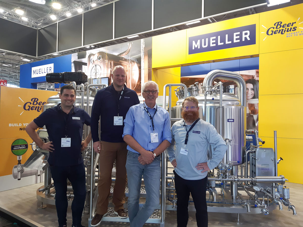 MuellerCompany's tweet photo. Our team at drinktec: Diego van Gogh, Jon Sprenger, Willem Heddema and brewer Clayton Gatschet.
Do we see you? Hall A5, Booth 139. Cheers!๐บ
#Drinktec #Mueller #Brewing #BeerGenius #ServingBeerTanks https://t.co/knXSWeo6nD