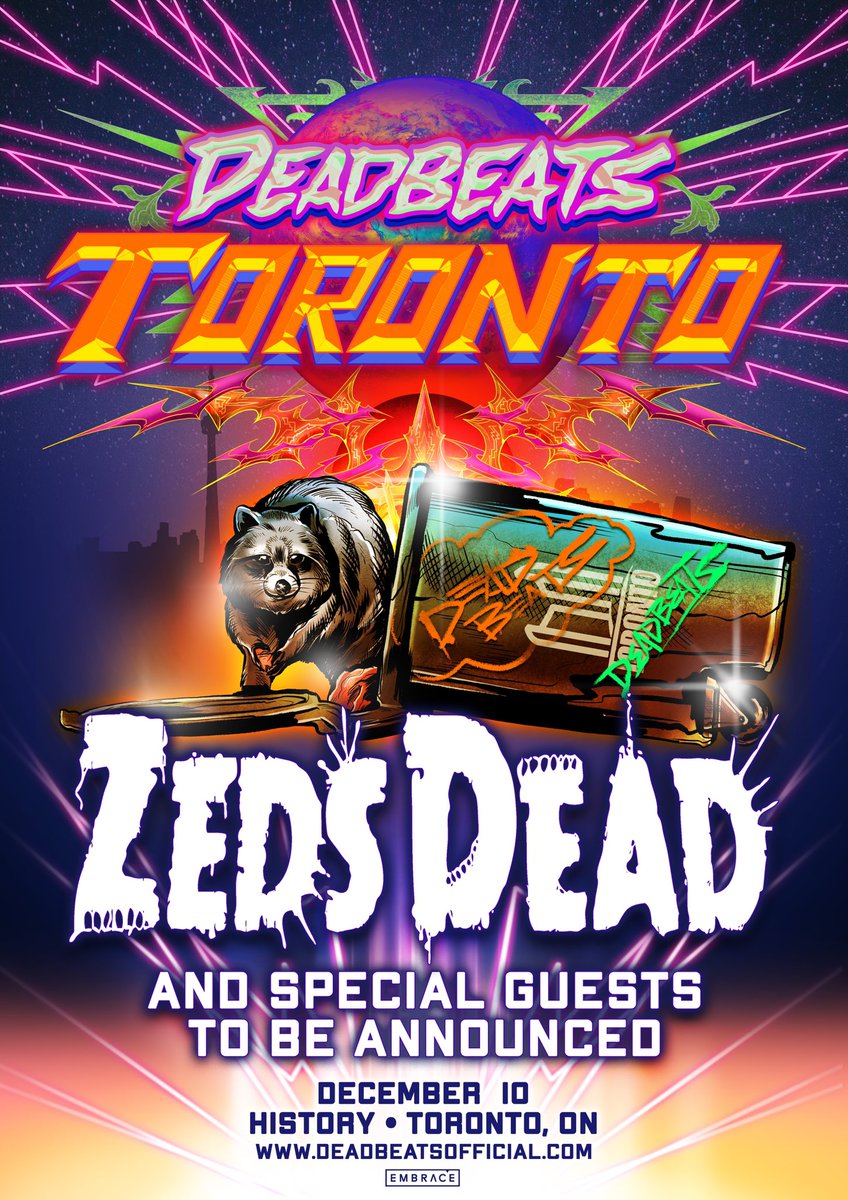 zedsdead's tweet photo. Home sweet home. DEADBEATS IS COMING BACK TO TORONTO!  See ya’ll at History in December! 🇨🇦

SIGN UP NOW FOR PRE-SALE ACCESS.  ONSALE FRIDAY

https://t.co/0YHoDmrUep https://t.co/iMuLevOFOD