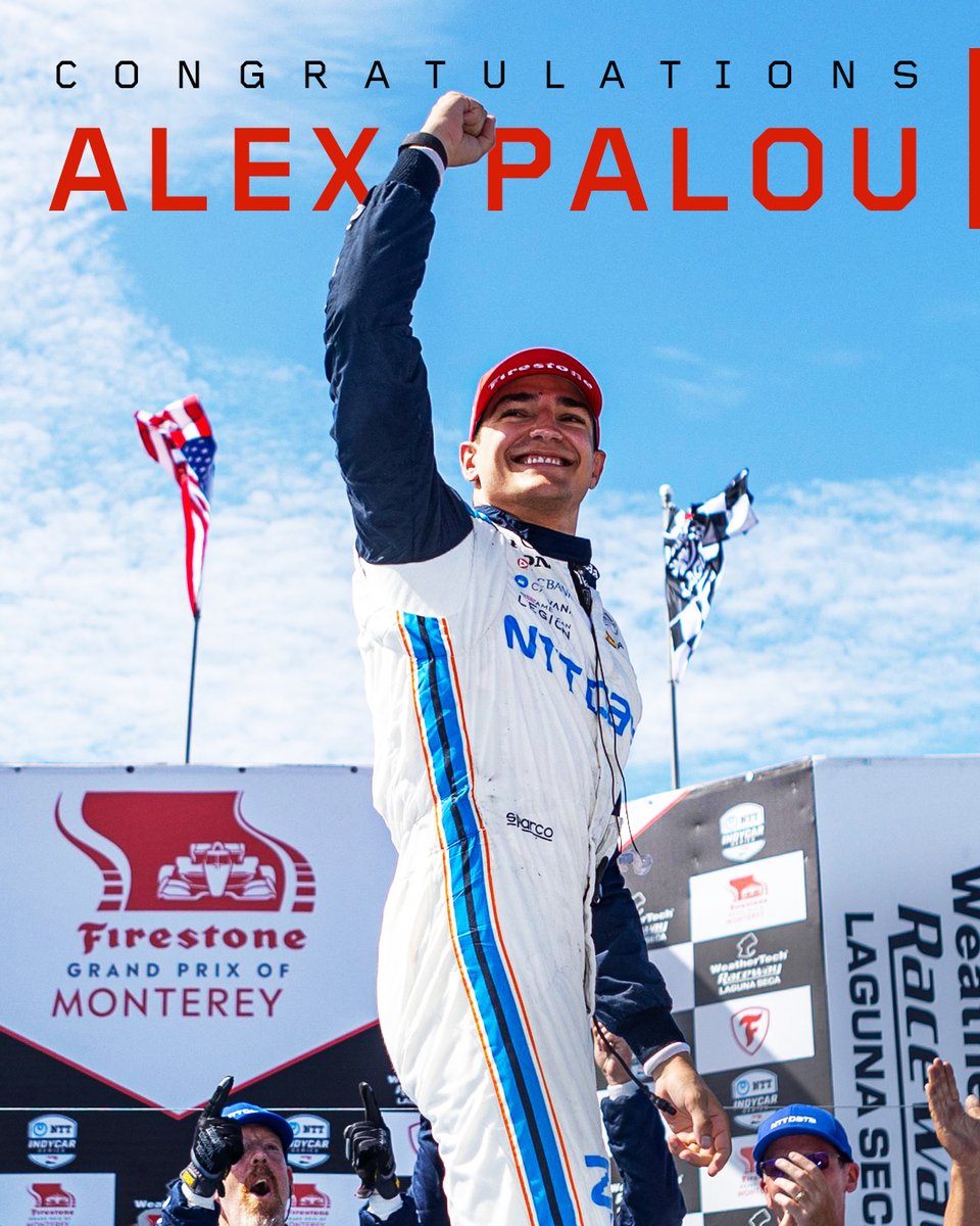 FirestoneTires's tweet photo. What an incredible finish! Congrats to @alexpalou for conquering the Corkscrew. #Firestone #FirestoneTires #FirestoneGP #INDYCAR #WeatherTechRaceway #defyeverything #raceday https://t.co/o53XktKNK8