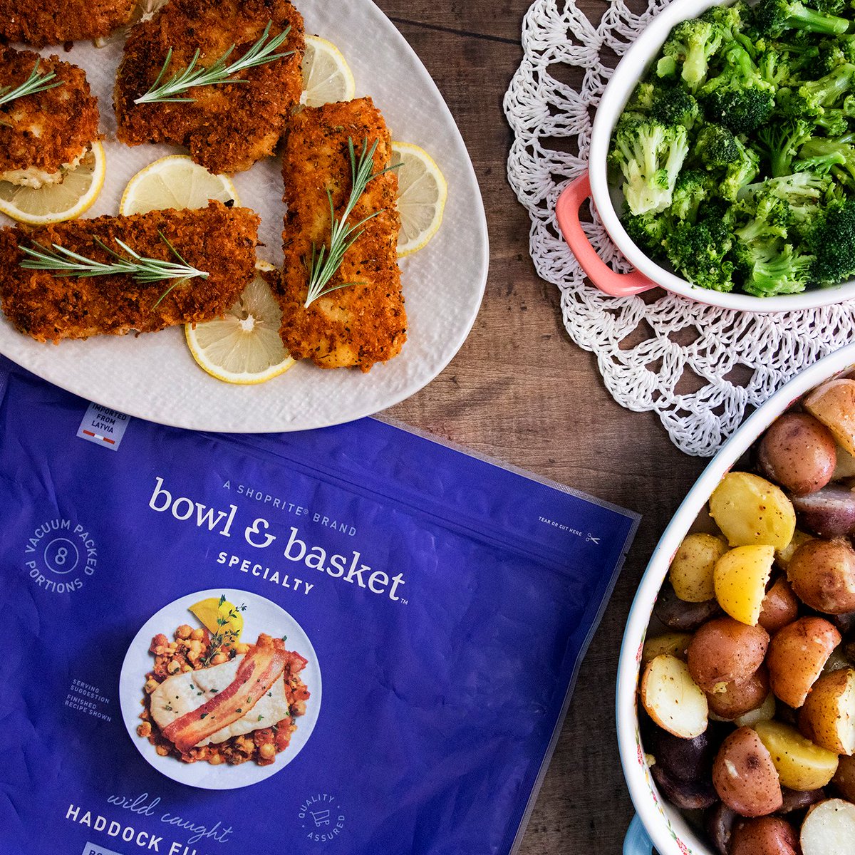 Haddock is a lean, firm white fish that pairs well with bold and savory seasonings. We used sustainably sourced Bowl &amp; Basket Specialty Wild Caught Haddock Fillets to create this Lemon Herb Crusted Haddock dish 👌Recipe at bit.ly/3x6r2fD
#BowlandBasket #ForLifesRecipe