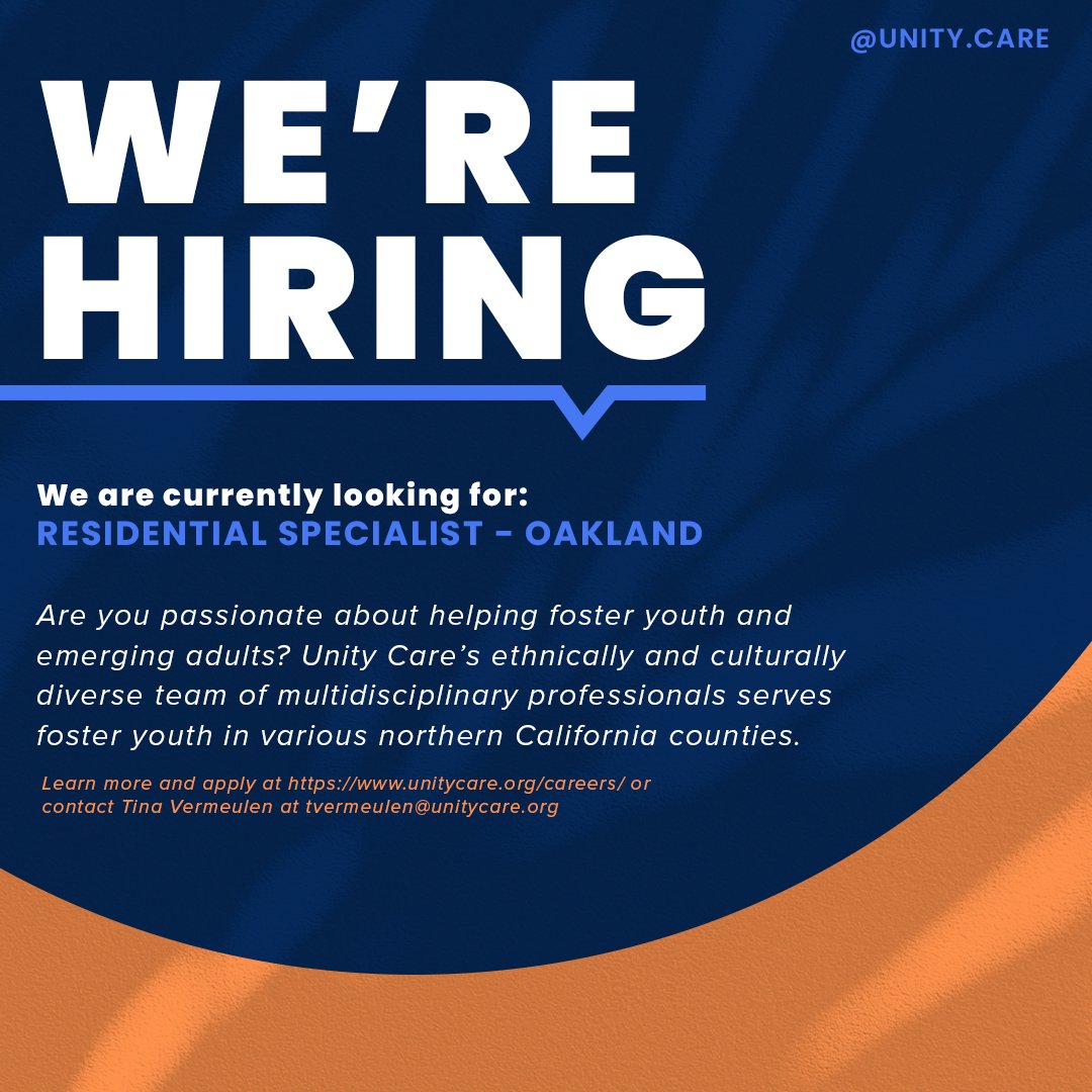 UnityCare's tweet photo. The RS supports the residents to excel and develop essential independent living skills and takes an active role in mentoring the residents and ensuring they are following the program requirements. ✨ 

Apply today! https://t.co/Ltje4q3bSG  

#UnityCare #Jobs https://t.co/9heHgg93QQ