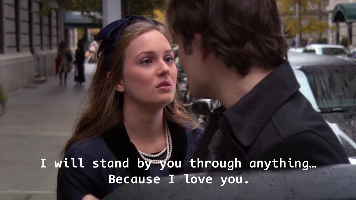 hqchair's tweet photo. some of blair’s declarations of love to chuck <3 https://t.co/iubwfHegi4