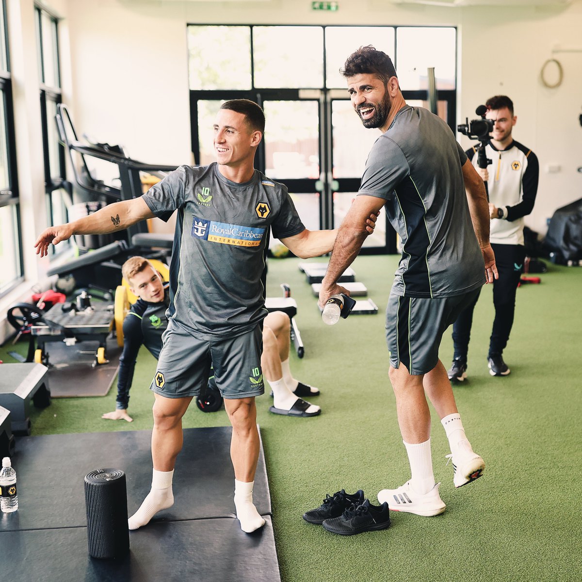 Wolves's tweet photo. Settling in. 🙌 https://t.co/DS6JzrJK4P