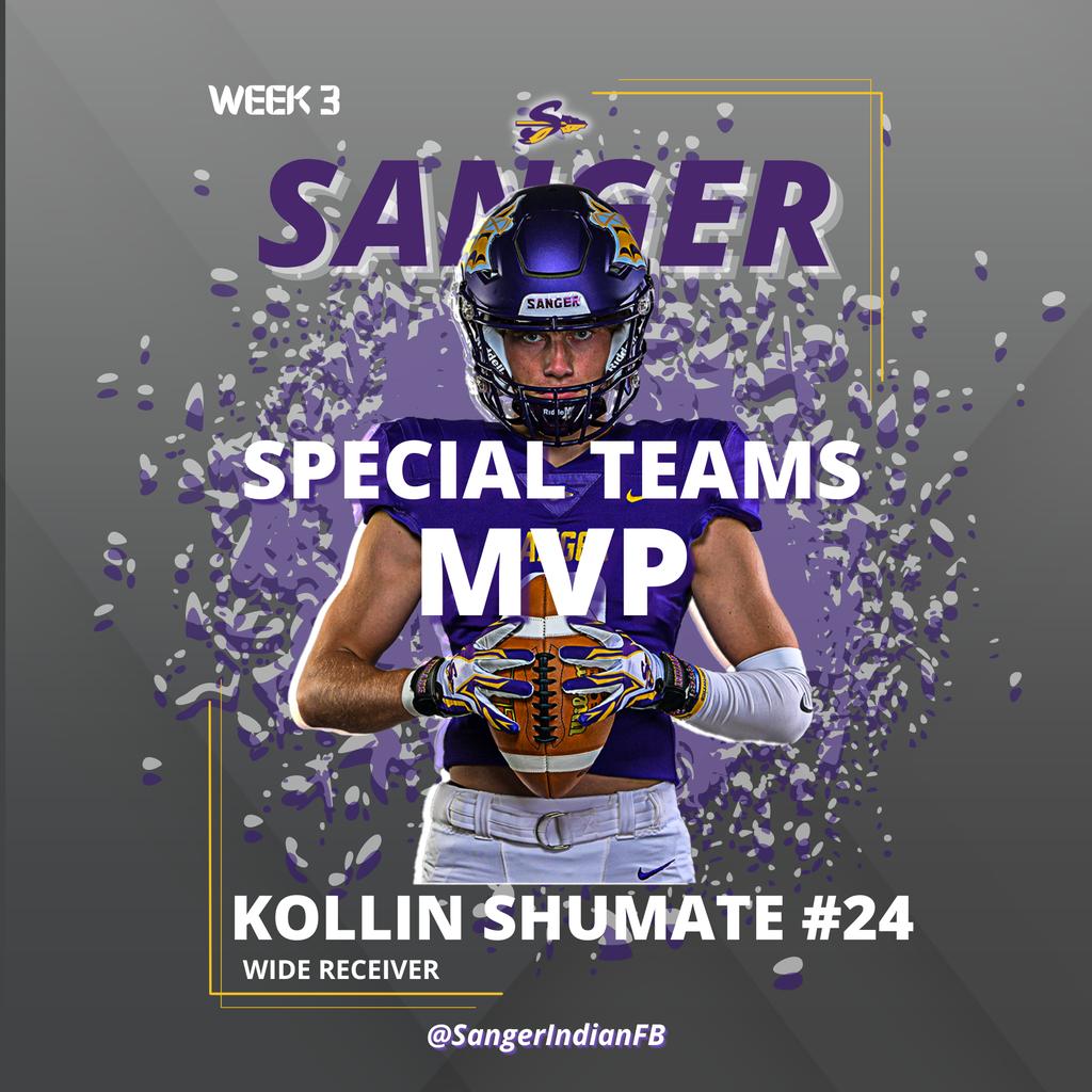 Special Teams MVP Week 3 Kollin Shumate #HokaHey