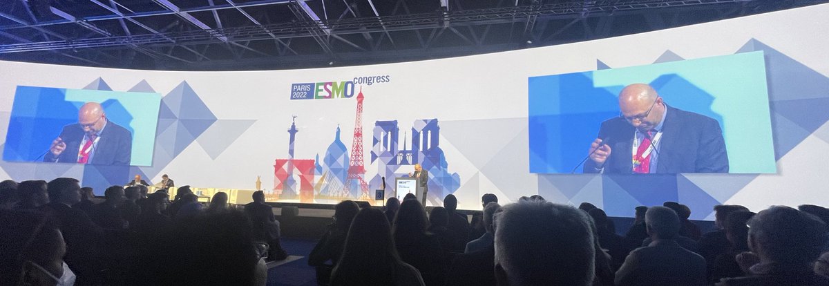 drenriquegrande's tweet photo. No words 😶 to describe the feeling at #ESMO22 presidential session @DrChoueiri touching everybody hearts and @montypal delivering one of the best ever discussion in RCC. Thank you folks!! @OncoAlert https://t.co/8q006g8ve6