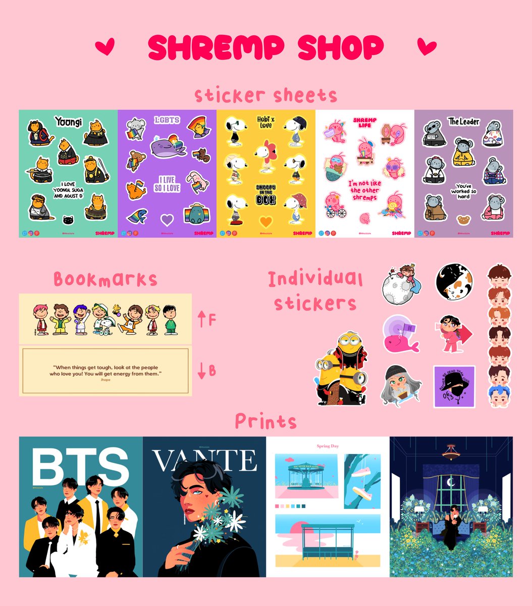 🦐 SHREMP SHOP OPEN 🦐

Finally opening my own shop! It would mean the world if you could rt and perhaps support my first opening by getting some items 💗 

Thank you so much for motivating me and making this possible! (l¡nk below)