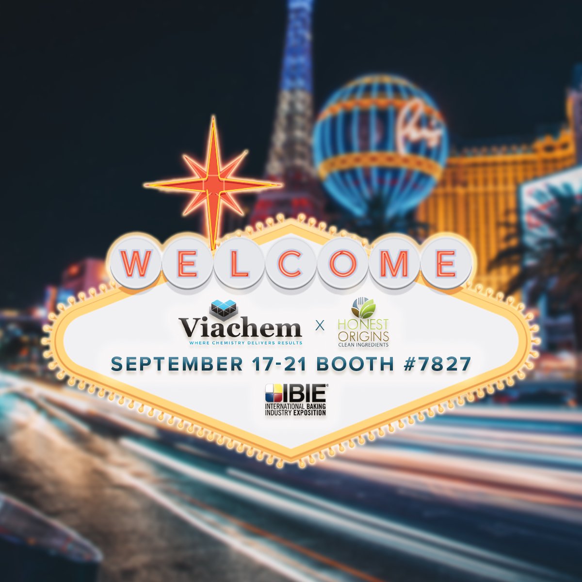 ViachemLtd's tweet photo. The countdown is on for the 2022 Industrial Baking Industry Exposition! Viachem is heading to Las Vegas to share a booth with Honest Origins from September 17-21. It’s bound to be sweet! https://t.co/qXZ5XwmBxj https://t.co/kR6CD2GURy