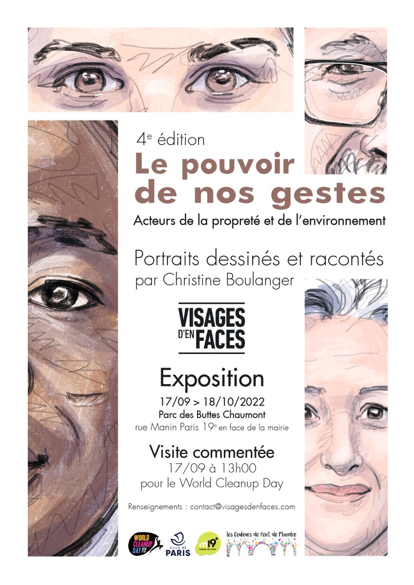 Du 17/09 au 18/10 sur les grilles du parc des Buttes Chaumont (rue Manin - face à la Mairie), découvrez la 4e édition de l’exposition "Le pouvoir de nos gestes !", par @ChrBoulanger.
Une visite commentée aura lieu le 17/09 à 13h dans le cadre de la <a href="/WorldCleanupDay/">World Cleanup Day</a> <a href="/WCDFrance/">World Cleanup Day - France</a>.