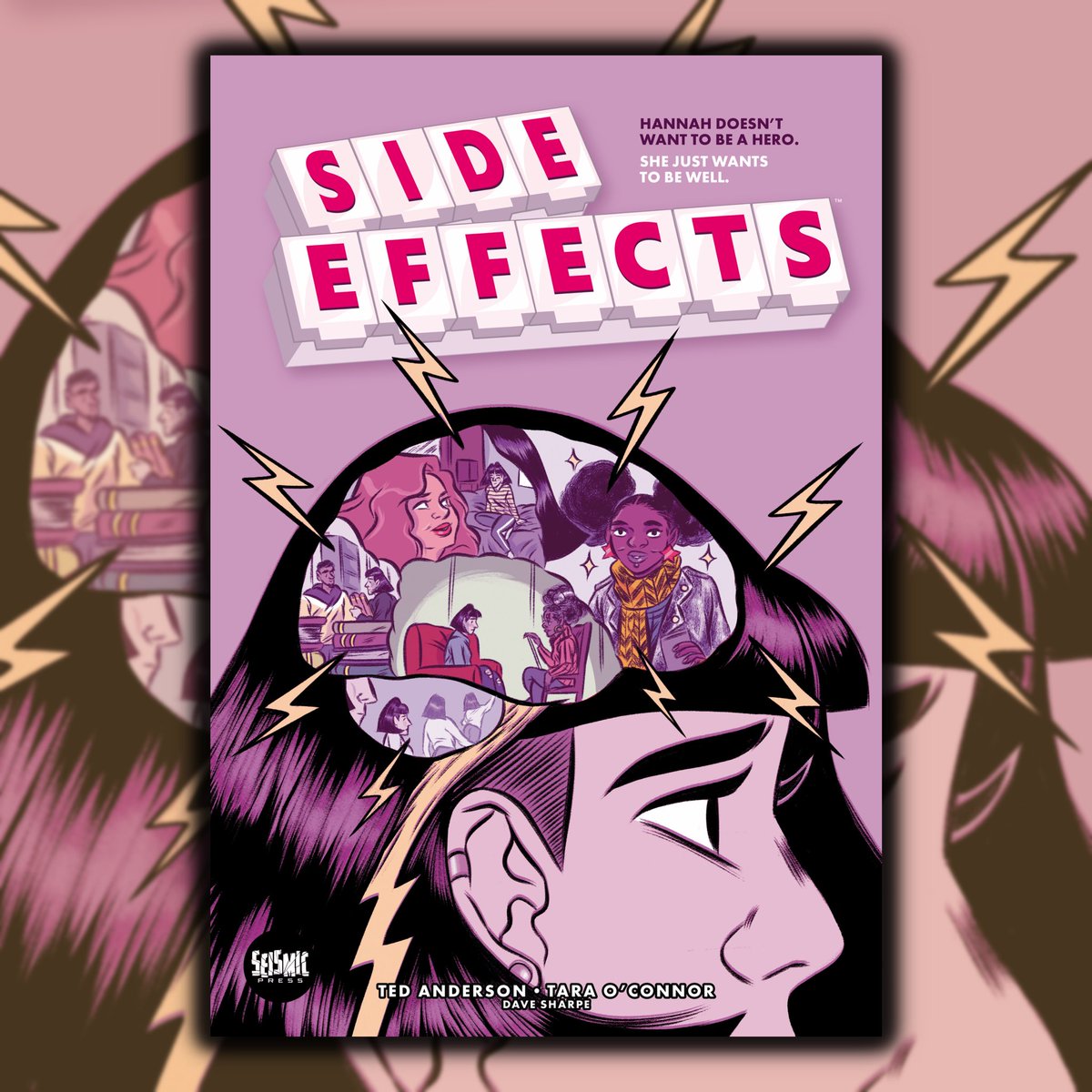 AfterShockComix's tweet photo. Today is the Final Order Cutoff for SIDE EFFECTS, the next original graphic novel to be published under our @SeismicComics young adult imprint! Ted Anderson, Tara O’Connor and Dave Sharpe tell a personal story about mental health and what it takes to find yourself again! https://t.co/M85KcZFXaT