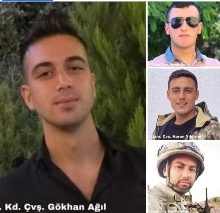 Mustafakyuz02's tweet photo. Biz yine onla bunla uğraşırken, Pençe-Kilit operasyonu bölgesinde, teröristlerle çıkan çatışmada bugün 4 askerimiz şehit oldu. 

Dağ gibi güzel adamlar, 4 yiğit, 4 Ana, 4 Baba, 4 kardeş Ve dahası Sözün bittiği yerdeyiz biz hep sözün bittiği yerdeyiz 
BAŞIN SAĞ OLSUN TÜRKİYEM 🇹🇷🇹🇷 https://t.co/TNeitRO5Oy