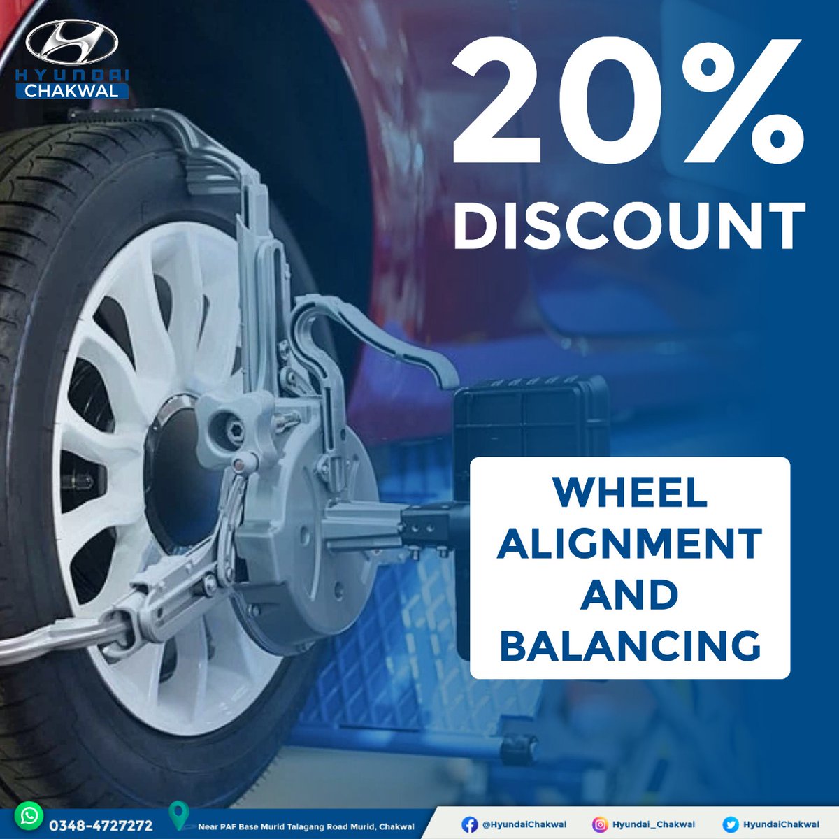 HyundaiChakwal's tweet image. Check your vehicle wheel alignment and balancing regularly for For an extraordinary ride.
#hyundai  #wheelallignment #HyundaiChakwal #HyundaiPakistan