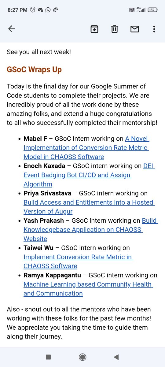 GSoC developers got featured in the latest CHAOSS Weekly!🔥