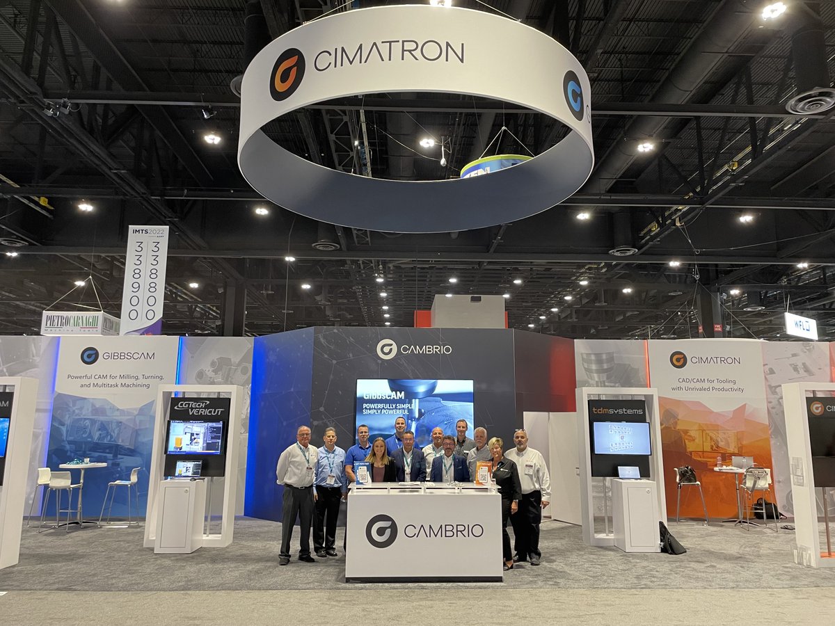 gibbscam's tweet photo. The GibbsCAM team are waiting for you at the @IMTSchicago International Manufacturing Technology Show. Please stop by booth 338880 to see what we have to offer including our sister companies #Cimatron, #TDMSystems and #CGTech. https://t.co/LxxxCROCRL