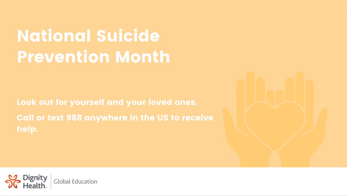 #NationalSuicidePreventionMonth provides the opportunity to take the time to reflect on how suicide affects millions of lives worldwide every year. If you or someone you love requires help, text or call 988 anywhere in the United States.