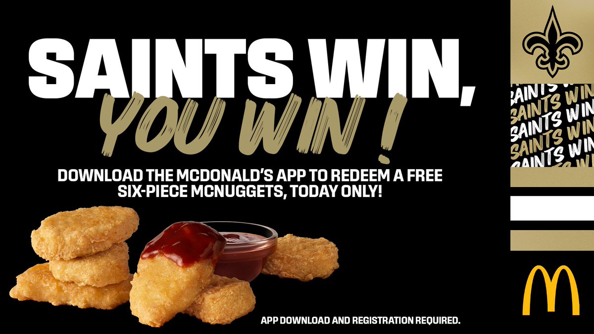 San Diego Padres - When the Padres win we all win! Use the McDonald's App  at San Diego County McDonald's to get a free 6-Piece Chicken McNuggets  without artificial flavors, colors or
