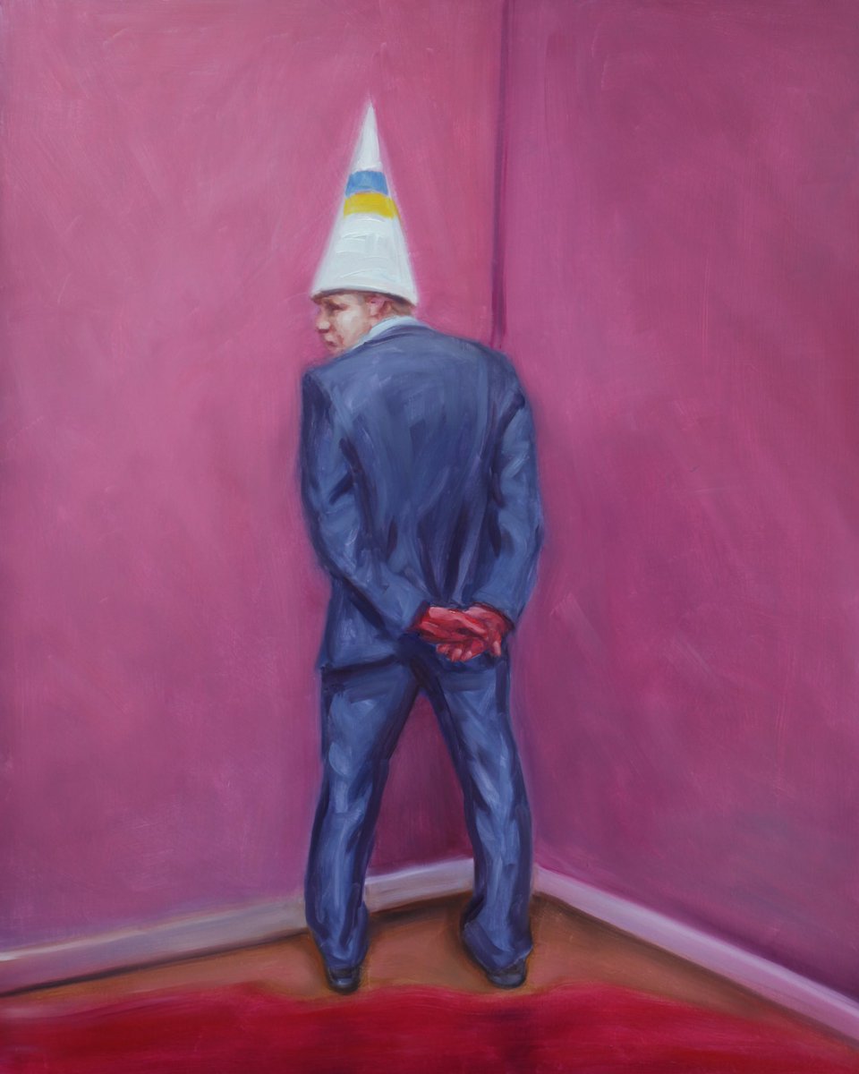 ” My Special Operation after 200 Days ”, 2022, oil on board, 50 x 40 cm. #ukraina #ukraine #putin #stopputin #warcriminal #war #slavaukraini #shame #oilpainting #blood #art #contrmporaryart #kajstenvall