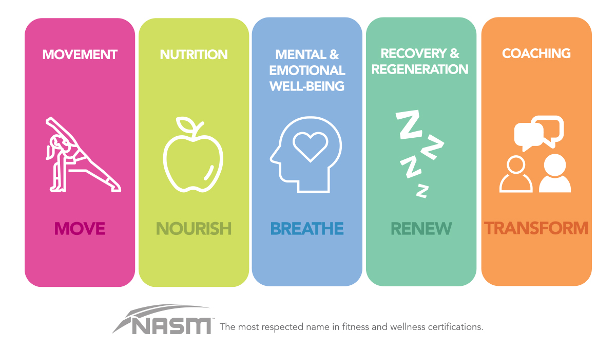 mindbody's tweet photo. Attn fitness professionals! Expand your expertise beyond the physical. Coach holistically with @NASM’s New Certified Wellness Coach Program. Visit the #NASM booth (#106) at Mindbody’s #BOLDconference in LA to learn about NASM’s five pillars of wellness. https://t.co/xrcFatGJAG https://t.co/NIc3sQFmPJ