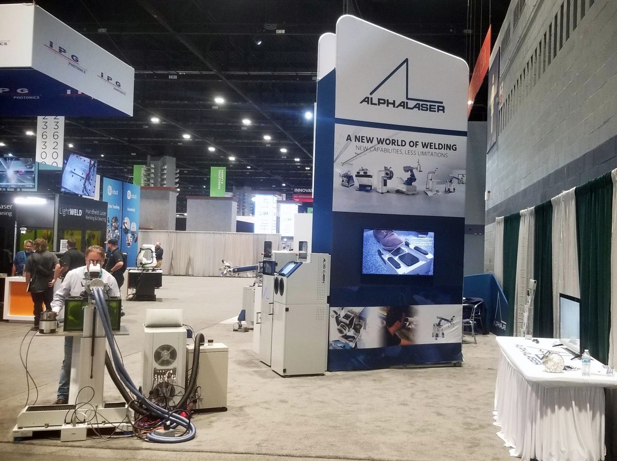 AlphaLaserUS's tweet photo. We're back in Chicago for #IMTS2022 👋

Stop by Booth 236048 this week for live #laserwelding demos on our AL-IN, and check out our 3D Metal Printer &amp; ALM Laser! https://t.co/4lukUEUabK