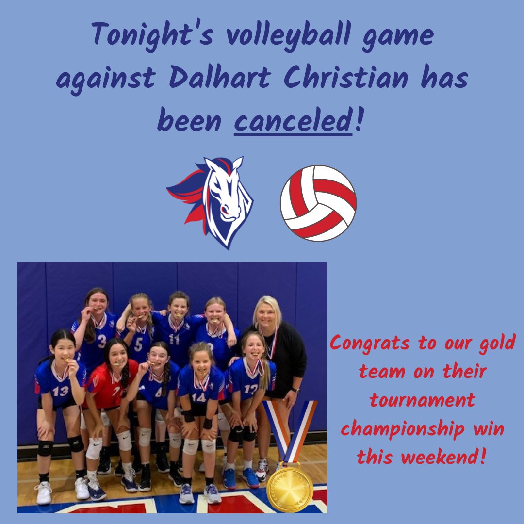 standrewsamari1's tweet photo. Shoutout to our volleyball teams for their hard work in the All Saints tournament! Gold team came away with a championship win 🥇 #saesAthletics #saes6thplaystoo Tonight's game against Dalhart Christian has been canceled. https://t.co/hqDT5o4u0W
