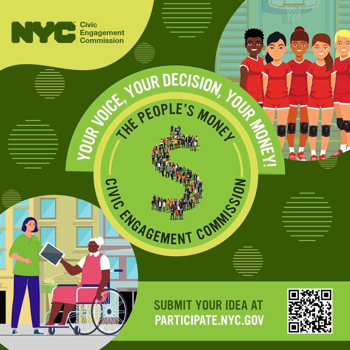 We're proud to partner with <a href="/NYCCEC/">NYC Civic Engagement Commission</a> launching NYC’s first-ever citywide #ParticipatoryBudgeting process, where YOU decide how funds are spent!

SUBMIT YOUR IDEA! Stay tuned for interactive community sessions and speak up by visiting participate.nyc.gov #ThePeoplesMoney