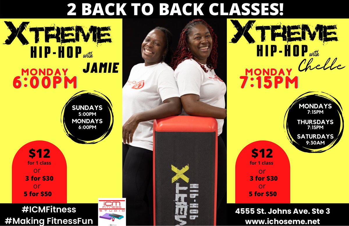 icmfitness's tweet photo. Happy Monday!!! We got to Xtreme Hip Hop classes today!!! Pick one!!!!  

#iCMFitness #MakingFitnessFun
#xtremeinstructors
#xtremehiphopwithphil
#Dirty30 #XtremeDirty30
#steponthefloorwith74
#xtremeinstructor
#makingstepgreatagain
#xtremehiphop
#xtremeway
#changinglives https://t.co/rnNBGSTIuN