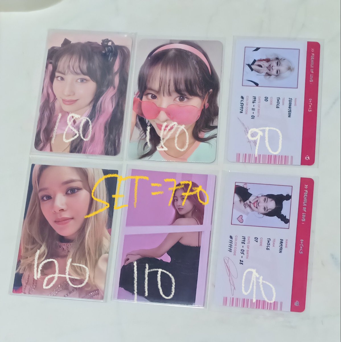 winterwantsu's tweet photo. ic / ineterest check

random twice/enhype set photocards

— payo / 1 day res
— x sensitive
— sco mod only

more on thread

# inch ic interest check twice photocards fol ewo tol mina sana chaeyoung specs sana specs momo specs momo bratz enhypen photocards sunghoon hee guitar https://t.co/reSGHFRnKo