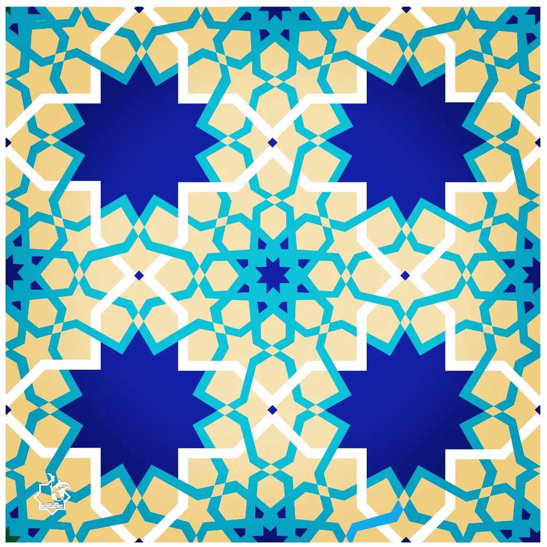 f_forough's tweet photo. So proud of @EFFATART our talented graphic design graduate. 
Her new illustration is inspired by the tiles in Herat Central Blue Mosque based on Kamaludin Behzad  miniature painting. 
That's how beautiful it looks when you invest in a girl's education!🇦🇫📚✏️
#LetAfghanGirlsLearn https://t.co/GvAHwp73Dh