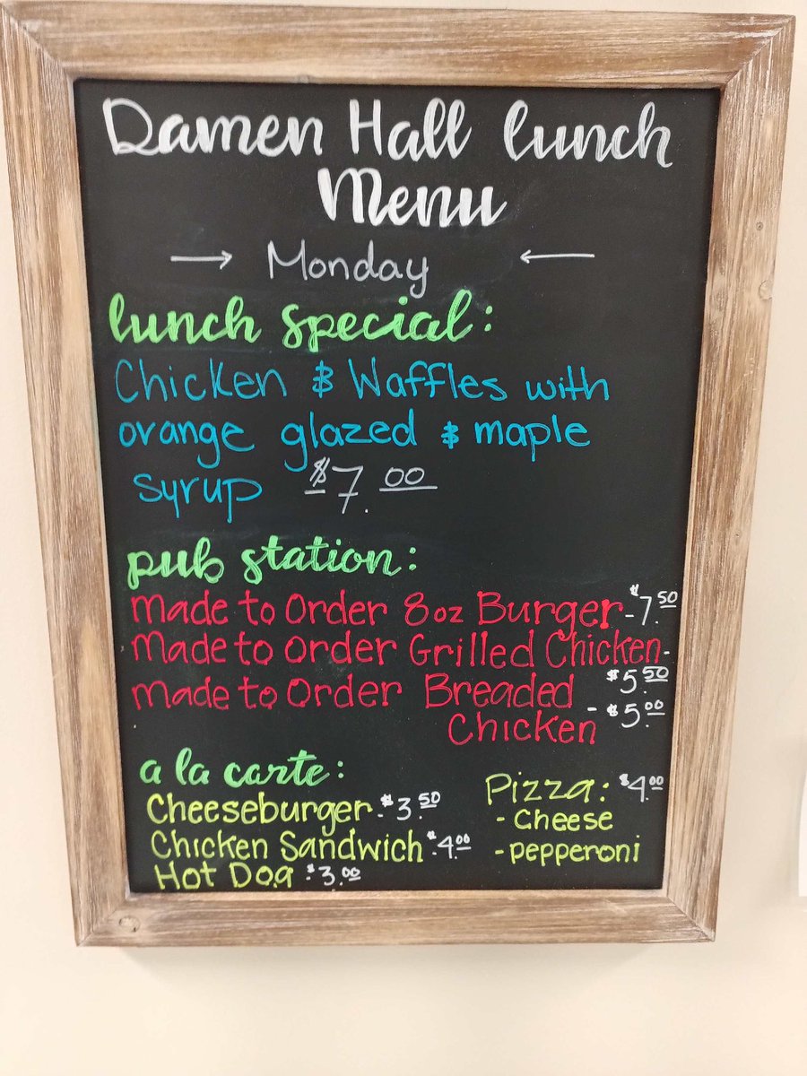 StIgnatiusQuest's tweet photo. #SpiritWeek at #StIgnatius ๐๐ฅณ๐
#MellowMonday #Menus
Weโve got spirit!โฆ.and #chickenandwaffles ๐ง๐and #ItalianBeef๐
#quest #QuestFoodIsTheBestFood #TullyHall #DamenHall #StIgnatius #Lunchtime https://t.co/Rma4A7YcKu