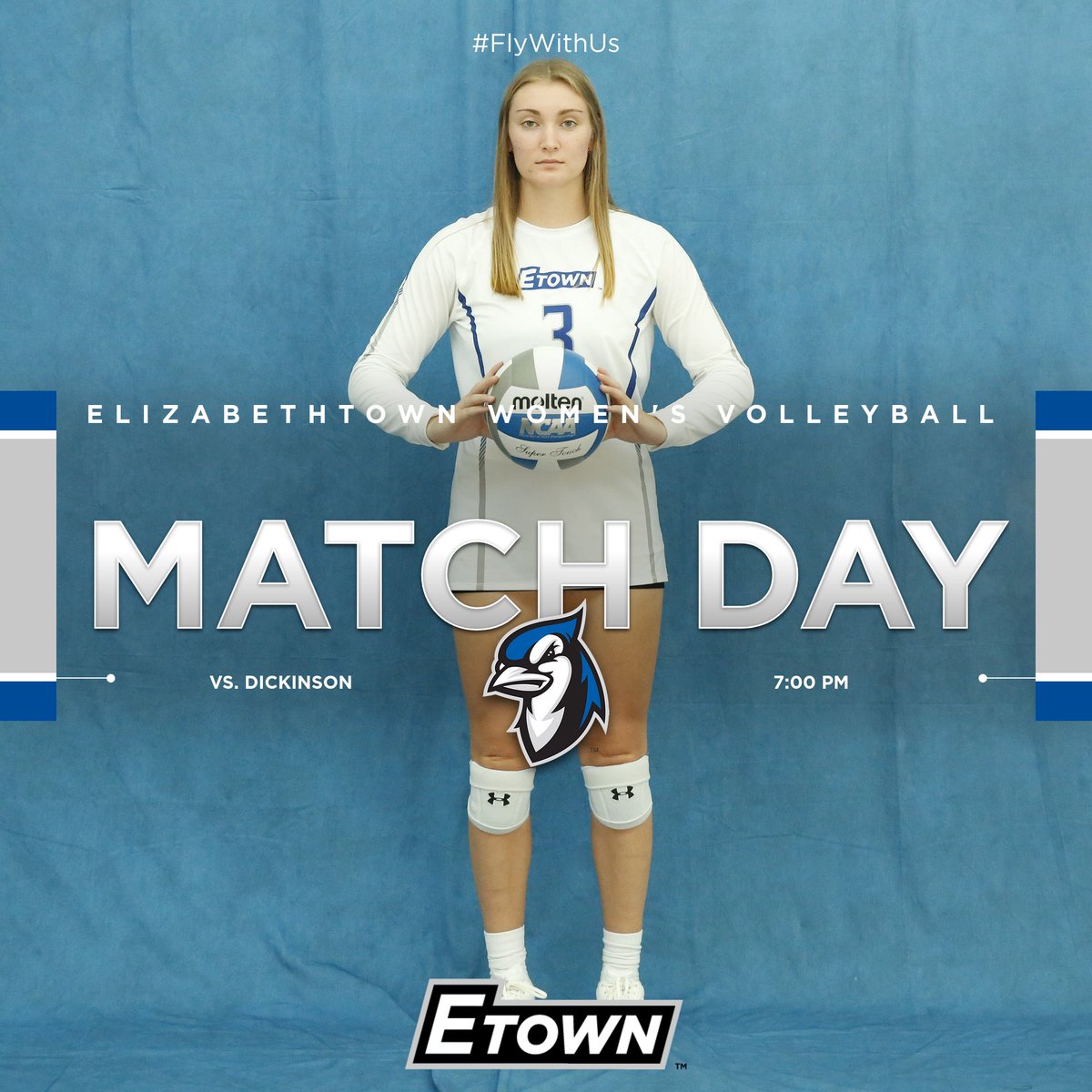 EtownBlueJays's tweet photo. Women's volleyball (@BlueJaysVB) starts off a long week at home as they face, Dickinson today!
π Dickinson
β° 7:00 PM
π Thompson Gym
π: https://t.co/RHSOXzJVZf
πΊ: https://t.co/FvVaX0X3JH
#d3vb #ECWVB #FlyWithUs https://t.co/2PnXIboDvG