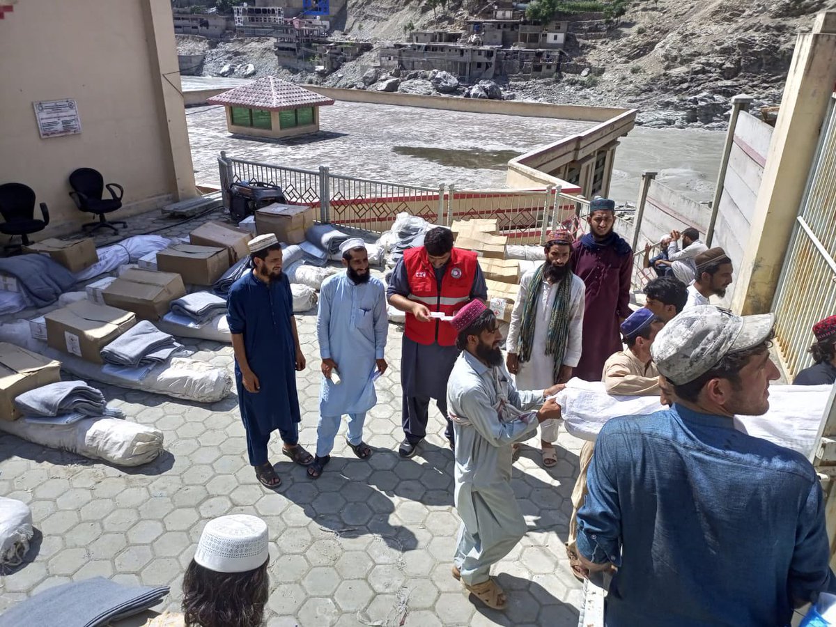 PRCSKP_Official's tweet photo. We are providing shelter,Food, Medical, water,First Aid and awareness on people’s rights including Restoring Family links. Relief items worth has reach 20 million since 26 of the August. @IFRCAsiaPacific @ICRC @GovernmentKP https://t.co/E8nc6IJxWP