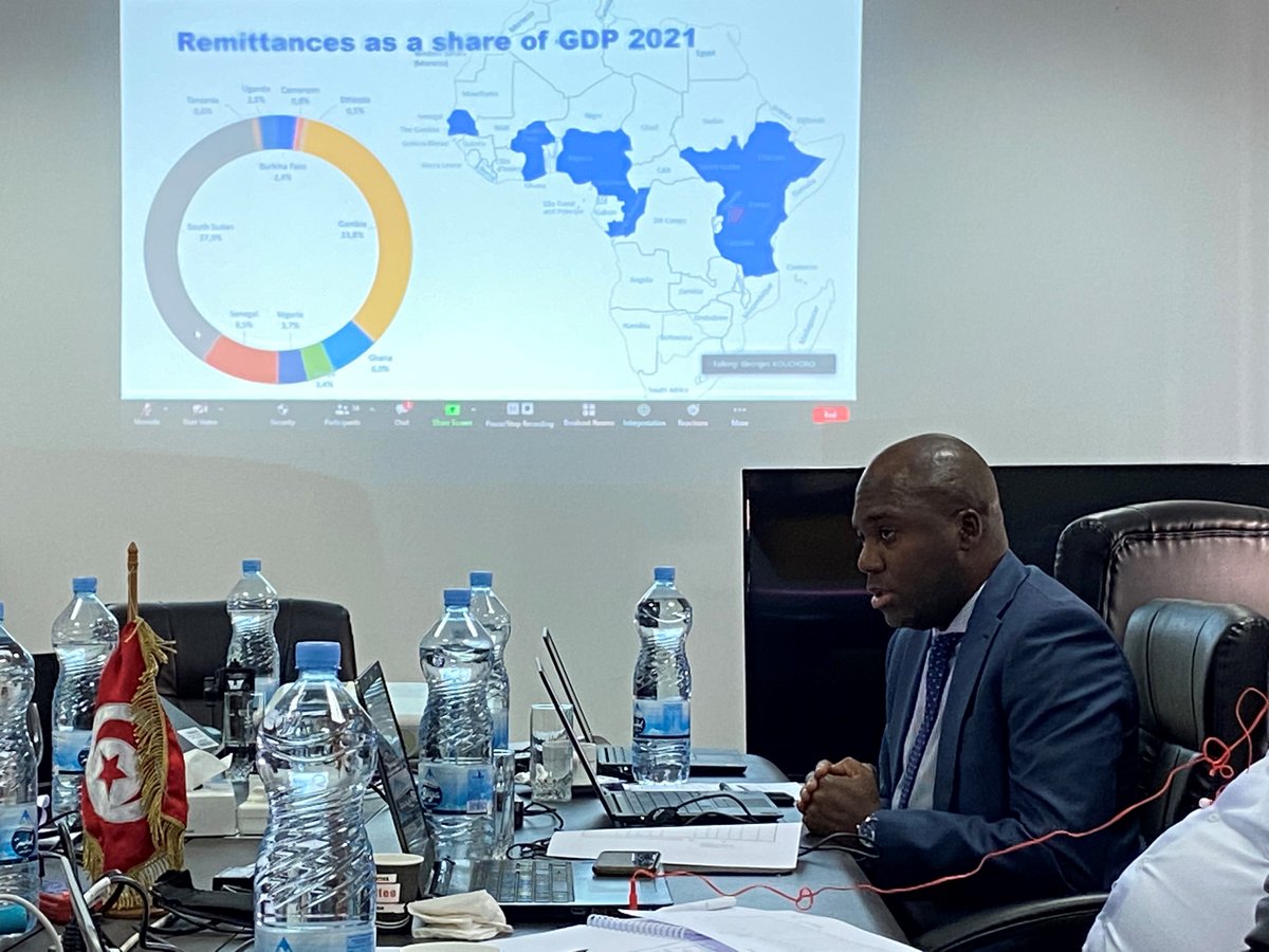Remittances account for a high share of GDP in African countries📈. Cedric Okou from IMF speaks about remittances data during the 𝐀𝐟𝐫𝐢𝐜𝐚𝐧 𝐒𝐜𝐡𝐨𝐨𝐥 𝐨𝐧 𝐌𝐢𝐠𝐫𝐚𝐭𝐢𝐨𝐧 𝐒𝐭𝐚𝐭𝐢𝐬𝐭𝐢𝐜𝐬.